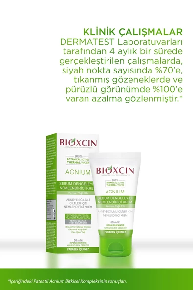 BİOXCİN ACNİUM DENGELEYİCİ NEMLENDİRİ KREM 50 ML - Resim 6