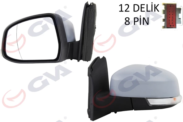 DIŞ DİKİZ AYNASI SOL FOCUS III 11 17 ELEKTRİKLİ ISITMALI SİNYALLİ ASTARLI ASFERİK VM-6322EHPAL ürün görseli 1