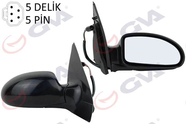 DIŞ DİKİZ AYNASI ELEKTRİKLİ ISITMALI SAG FOCUS I 98 04 ELEKTRİKLİ ISITMALI KONVEKS 5 FİŞ VM-319EHR ürün görseli 1