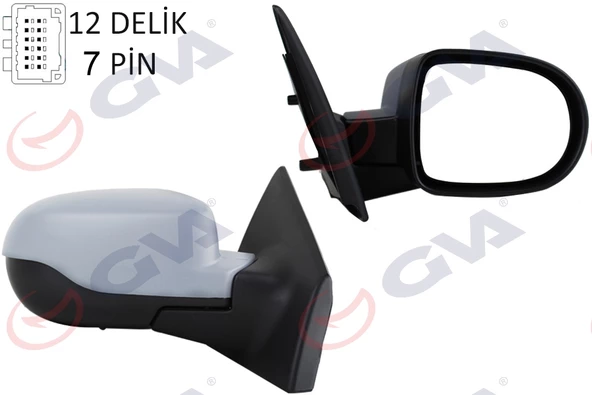 DIŞ DİKİZ AYNASI SAĞ CLIO 09 ELEKTRİKLİ ISITMALI SENSÖRLÜ ASTARLI KONVEKS 7 FİŞ VM-6135EHPSR ürün görseli 1