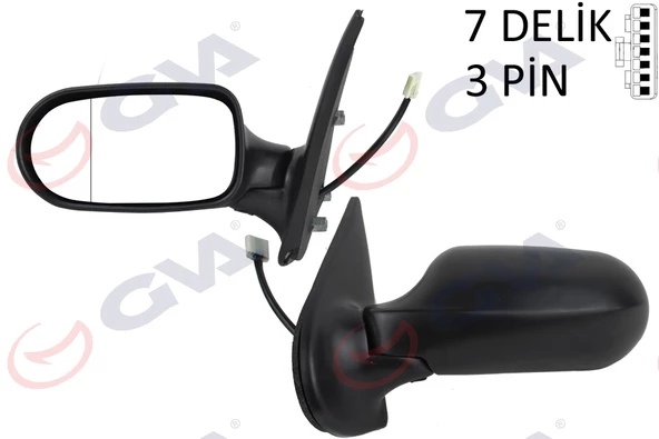 DIŞ DİKİZ AYNASI SOL PALIO WEEKEND 02 ALBEA 05 ELEKTRİKLİ ISITMALI KONVEKS 3 FİŞ VM-6155EAL ürün görseli 1