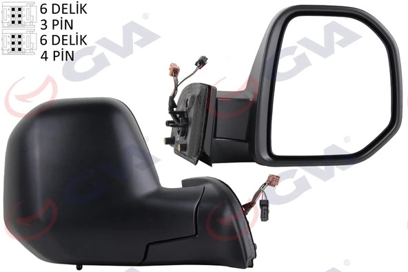 DIŞ DİKİZ AYNASI SAĞ BERLINGO-PARTNER 08 ELEKTRİKLİ ISITMALI SENSÖRLÜ KONVEKS VM-6118EHSR ürün görseli 1