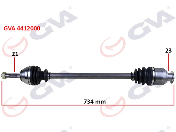 KOMPLE AKS SAĞ RENAULT 19 1.4 734mm ürün görseli 1