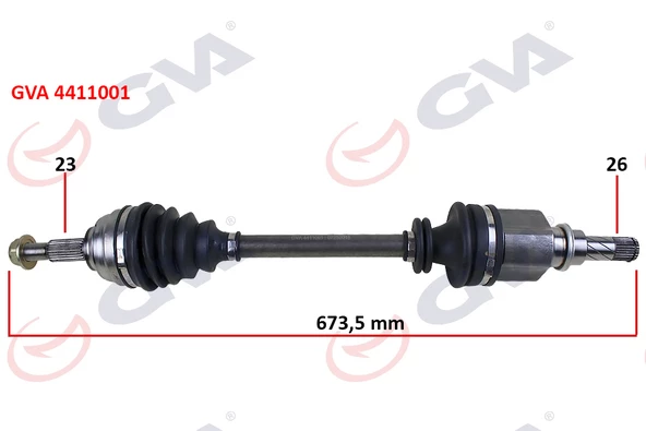 KOMPLE AKS SOL MEGANE II 1.4/1.6 16V-1.5 DCİ 02-08 673mm ürün görseli 1
