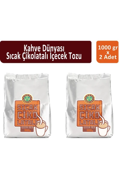 Kahve Dünyası Teneke Sıcak Çikolata 1000 gr x 2 Adet ürün görseli 1