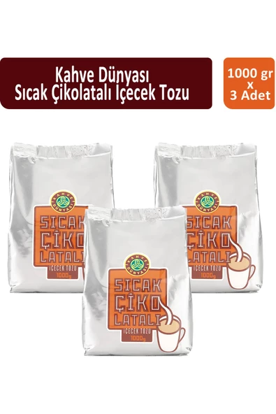 Kahve Dünyası Teneke Sıcak Çikolata 1000 gr x 3 Adet ürün görseli 1