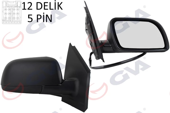 DIŞ DİKİZ AYNASI SAĞ POLO 02 ELEKTRİKLİ ISITMALI ASFERİK 5 FİŞ VM-194EHR ürün görseli 1