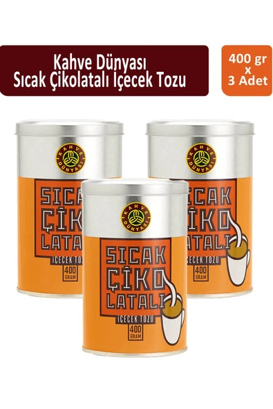 Kahve Dünyası Teneke Sıcak Çikolata 400 gr x 3 Adet ürün görseli 1