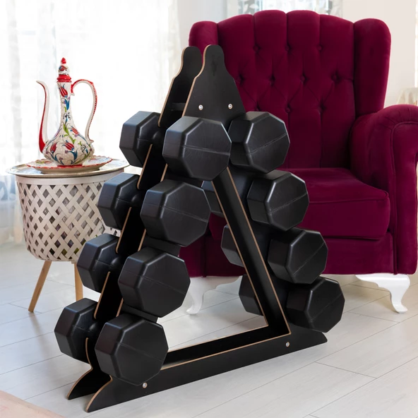 4 SET DAMBIL + STAND (4 KG + 6 KG + 8 KG + 10 KG + STAND ) ürün görseli 1