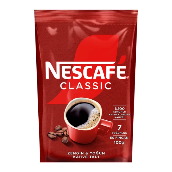 Nescafe Classic Çözünebilir Kahve 100 gr Ekonomik Paket 3 Paket ürün görseli 1