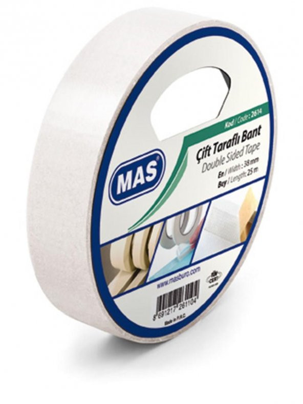 Mas Çift Taraflı Bant 38x25 Mt 2614 ürün görseli 1