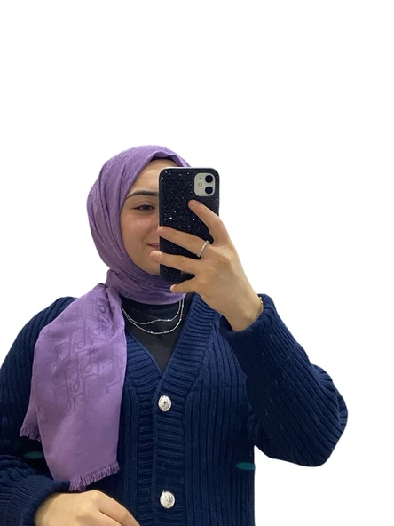 JAKARLI  DİOR DESENLİ  ŞAL 1006 - Resim 2