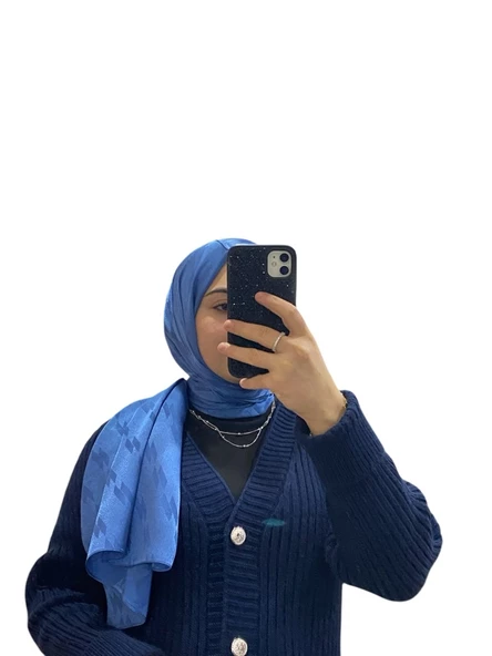JAKARLI MERDİVEN DESENLİ ŞAL 1009 - Resim 2