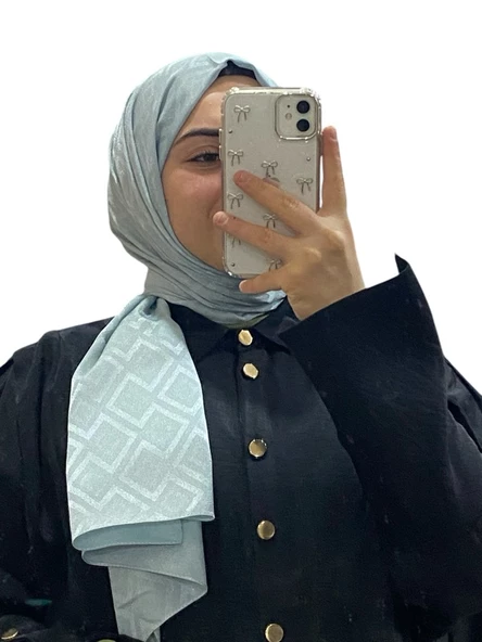 JAKARLI LABİRENT DESENLİ ŞAL 1008 - Resim 8
