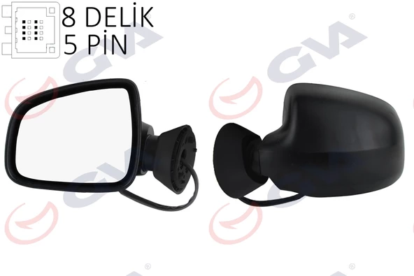 DIŞ DİKİZ AYNASI SOL LOGAN SW-MCV 08 ELEKTRİKLİ ISITMALI KONVEKS 5 FİŞ VM-6801EHL ürün görseli 1
