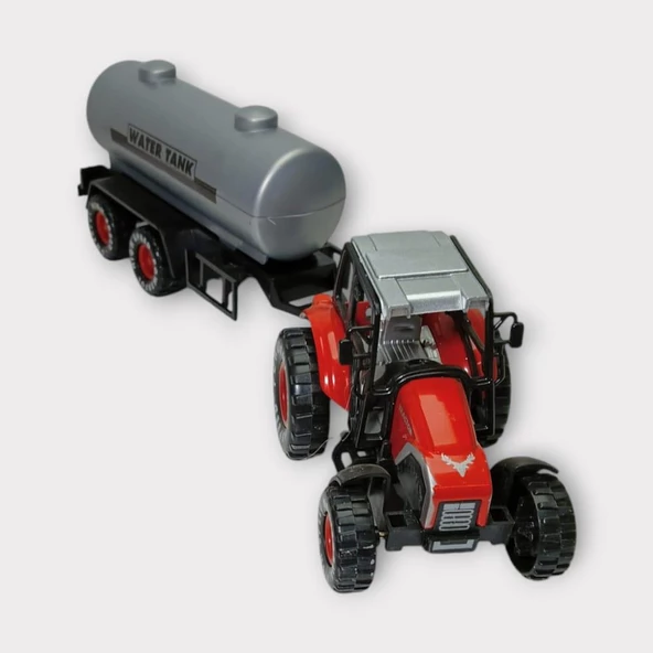 Çek Bırak Römorklu Traktör 25Cm - Kırmızı Su Tankı ürün görseli 1