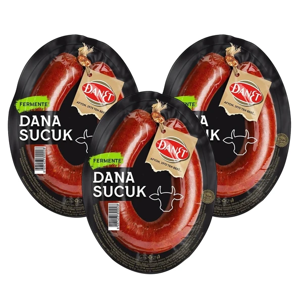 Danet Dana Sucuk Fermente Vakumlu Kangal 200 gr x 3 Adet ürün görseli 1