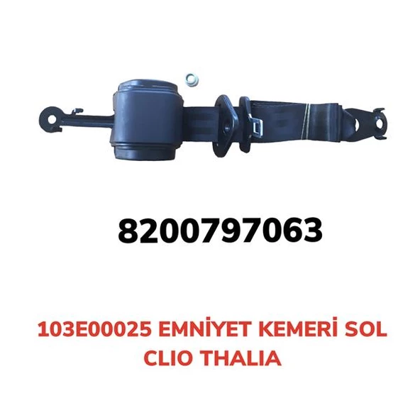 EMNİYET KEMERİ OTOMATİK SOL CLIO-THALIA ürün görseli 1