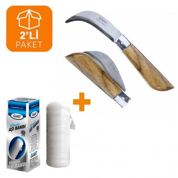 Bayram Ceviz Aşısı Bıçağı 22 cm No:3 + Aşı Bandı 40 Metre (2li Paket) ürün görseli 1