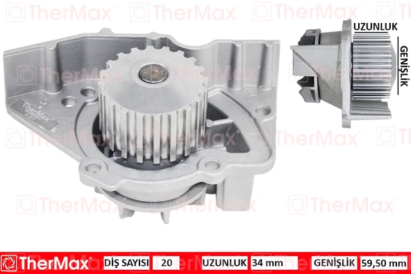 DEVİRDAİM PARTNER-BERLINGO 96 JUMPER-SCUDO 96-02 EXPERT 96 PA391 PA911 20 DİŞ-59.5mm-34m ürün görseli 1
