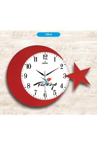 Aypaş Ayp 134-4 Duvar Saati Ay Yıldız Türkiye ürün görseli 1