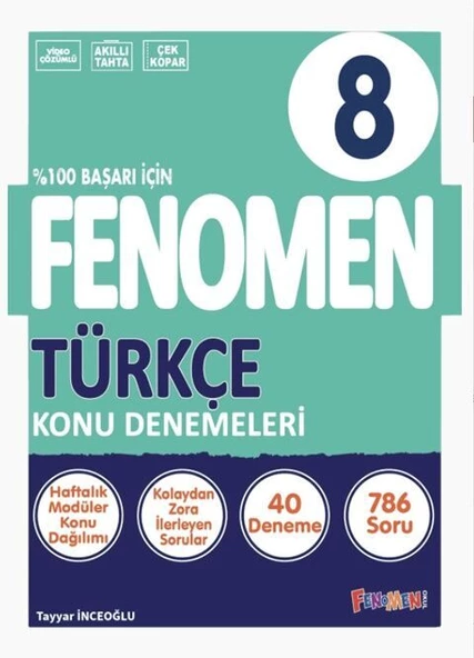 Fenomen Okul Yayınları 8. Sınıf Fenomen Türkçe 40 lı Konu Denemeleri ürün görseli 1