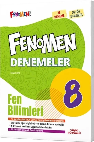 Fenomen Okul Yayınları 8. Sınıf Fen Bilimleri 28 Deneme ürün görseli 1