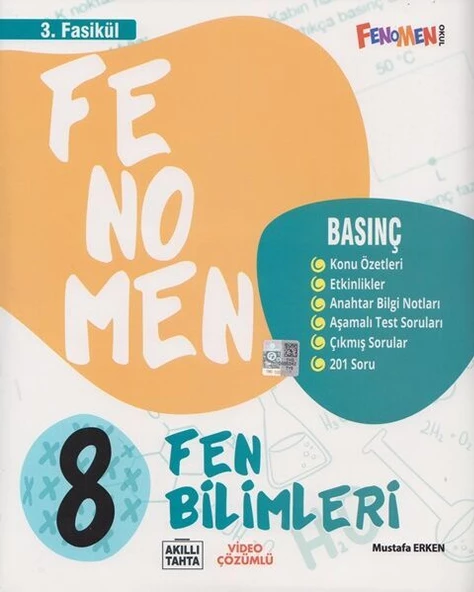 Fenomen Okul Yayınları 8. Sınıf Fen Bilimleri Fenomen Fasikül 3 Basınç ürün görseli 1
