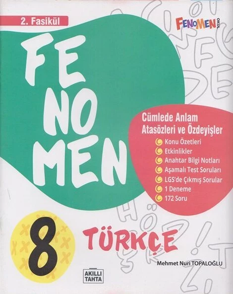 Fenomen Okul Yayınları 8. Sınıf Türkçe Fasikül 2 Cümlede Anlam Atasözleri ve Özdeyişler ürün görseli 1