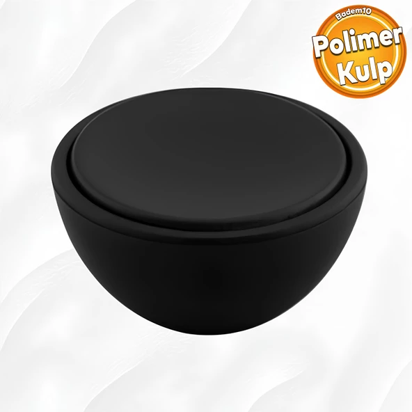 Piyano Polimer Düğme Kulp İçbükey Mat Siyah Dolap Mobilya Mutfak Dolabı Çekmece Kulpu Kulbu ürün görseli 1