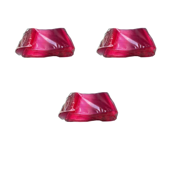 Plastik Şeffaf Pembe Sup Kaşık - Tatlı Dondurma Kaşığı - 12.5 Cm. - 50 Adetlik 3 Paket ürün görseli 1