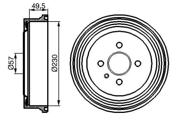ARKA KAMPANA ASTRA G 98 09 COMBO C 01 11 ASTRA F SW 91 98 230x265x57x69x4DL 93189219 ürün görseli 1