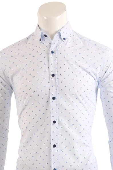 Slim Fit Erkek Gömlek - Resim 3