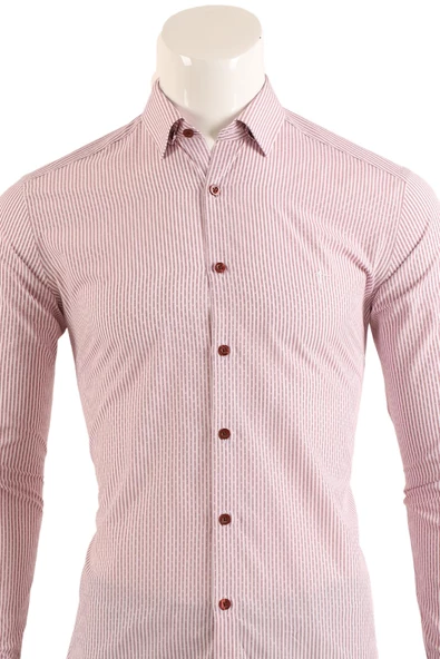 Slim Fit Erkek Gömlek - Resim 11