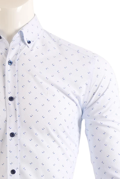 Slim Fit Erkek Gömlek - Resim 5