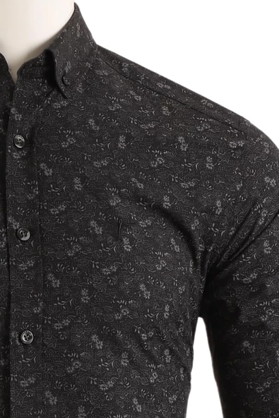 Slim Fit Erkek Gömlek - Resim 5