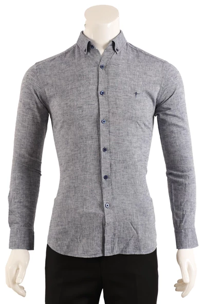 Slim Fit Erkek Gömlek - Resim 6
