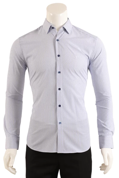 Slim Fit Erkek Gömlek - Resim 6