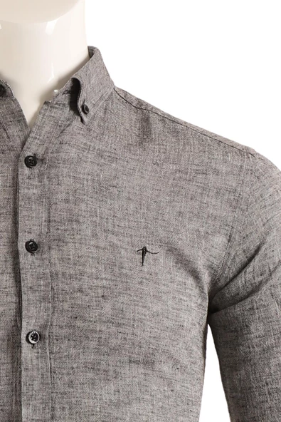 Slim Fit Erkek Gömlek - Resim 4