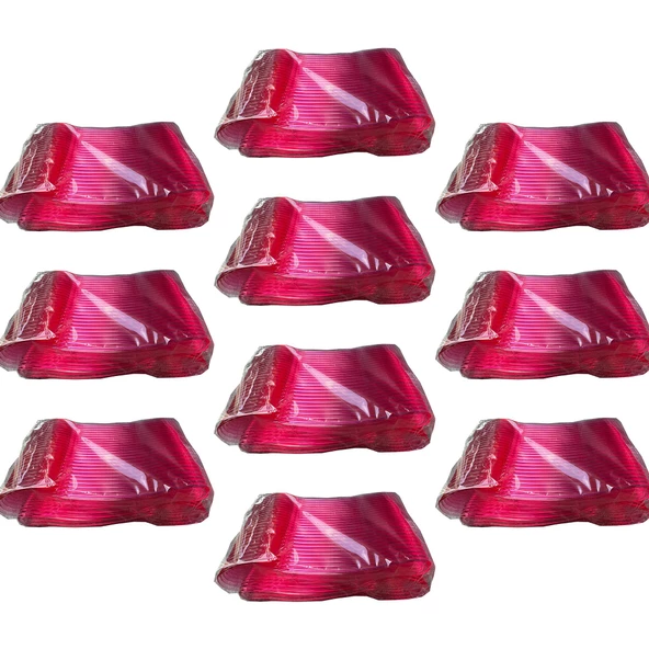 Plastik Şeffaf Pembe Sup Kaşık - Tatlı Dondurma Kaşığı - 12.5 Cm. - 50 Adetlik 10 Paket ürün görseli 1