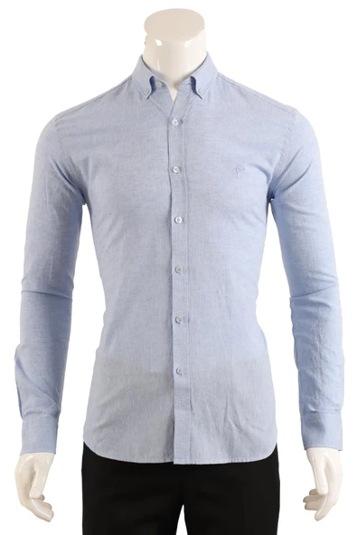 Slim Fit Erkek Gömlek - Resim 10