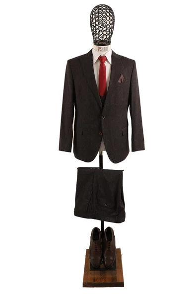 Yelekli Slim Fit Takım Elbise ürün görseli 1