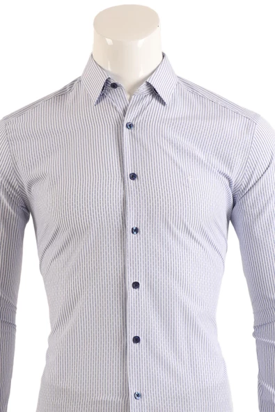 Slim Fit Erkek Gömlek - Resim 7