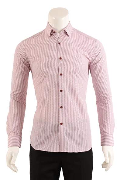 Slim Fit Erkek Gömlek - Resim 10