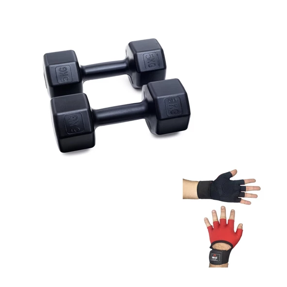 5 Kg Dambıl X 2 Adet (10) Kg Body Eldiveni ürün görseli 1