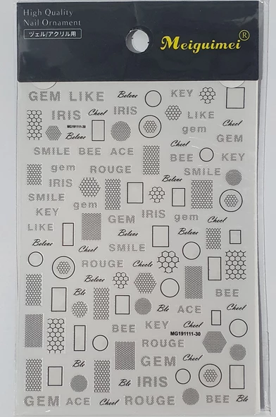 Tırnak Sticker MG191111-30 ürün görseli 1