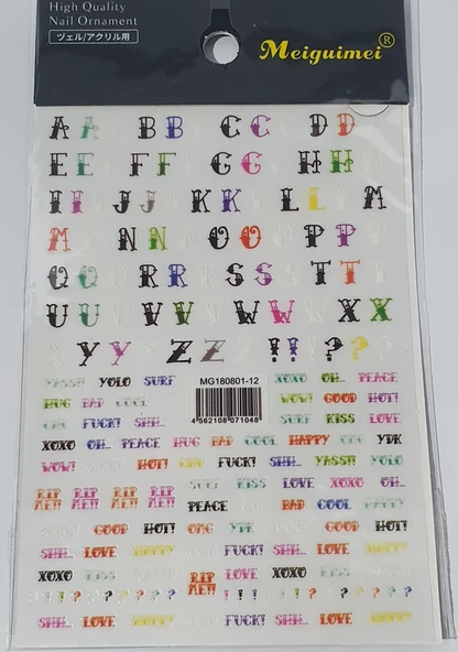 Tırnak Sticker MG180801-12 ürün görseli 1