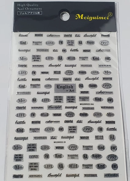 Tırnak Sticker MG200522-34 ürün görseli 1