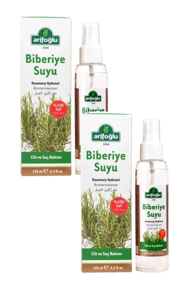 Biberiye Suyu 125mL x (2 Adet)- Rosemary Hydrosol - Biberiye Hidrosölü ürün görseli 1
