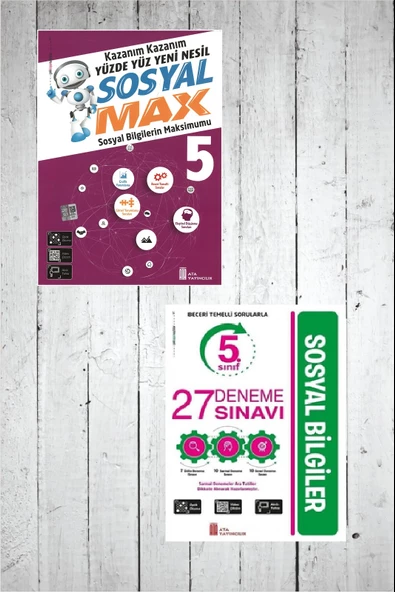 Ata 5.Sınıf Sosyal Max Soru Bankası -27 Deneme Sınavı ürün görseli 1